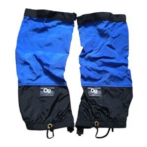 Outdoor Research OR Gaiters Men's Size Large Blue Black Vintage Hike Trek USA